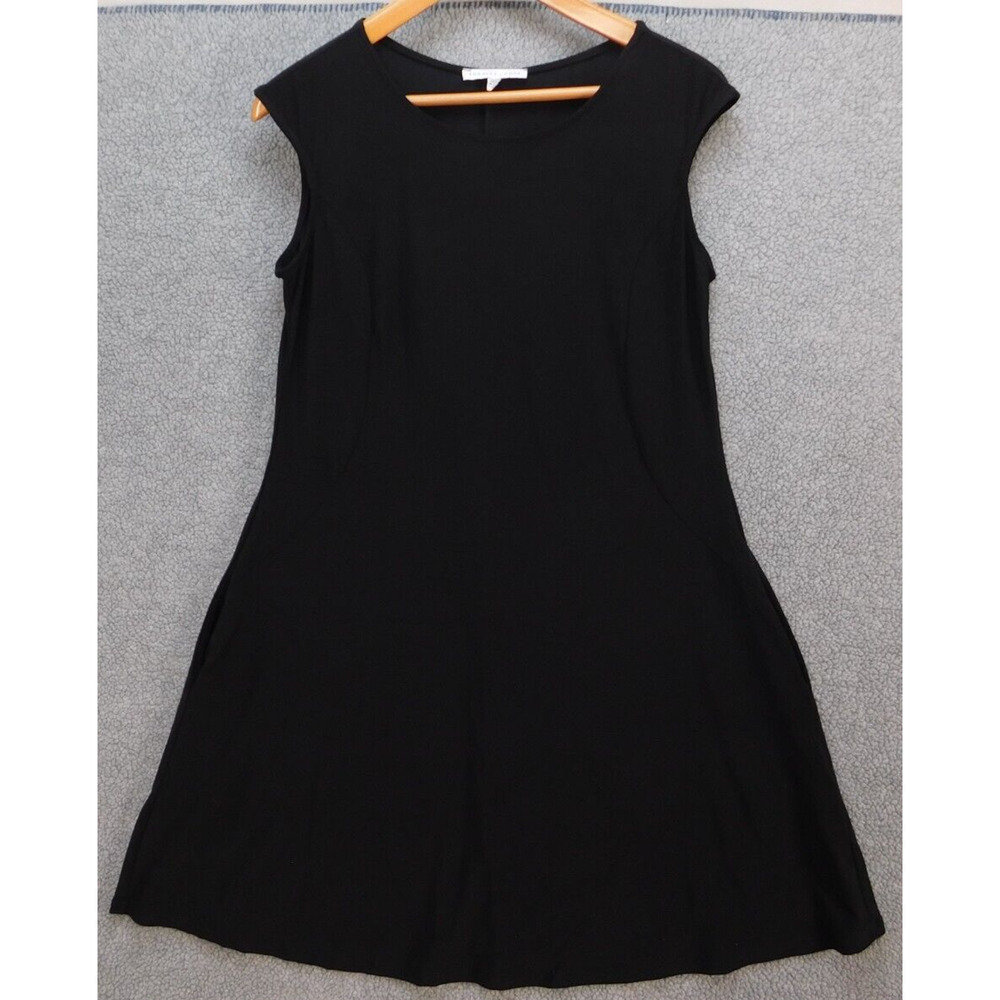 Annalee+Hope Dress Women's Small Black Sleeveless Fit Flare Pockets Stretch USA